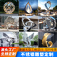 大型不锈钢雕塑定制户外园林景观城市水景镜面抽象金属动物鹿摆件