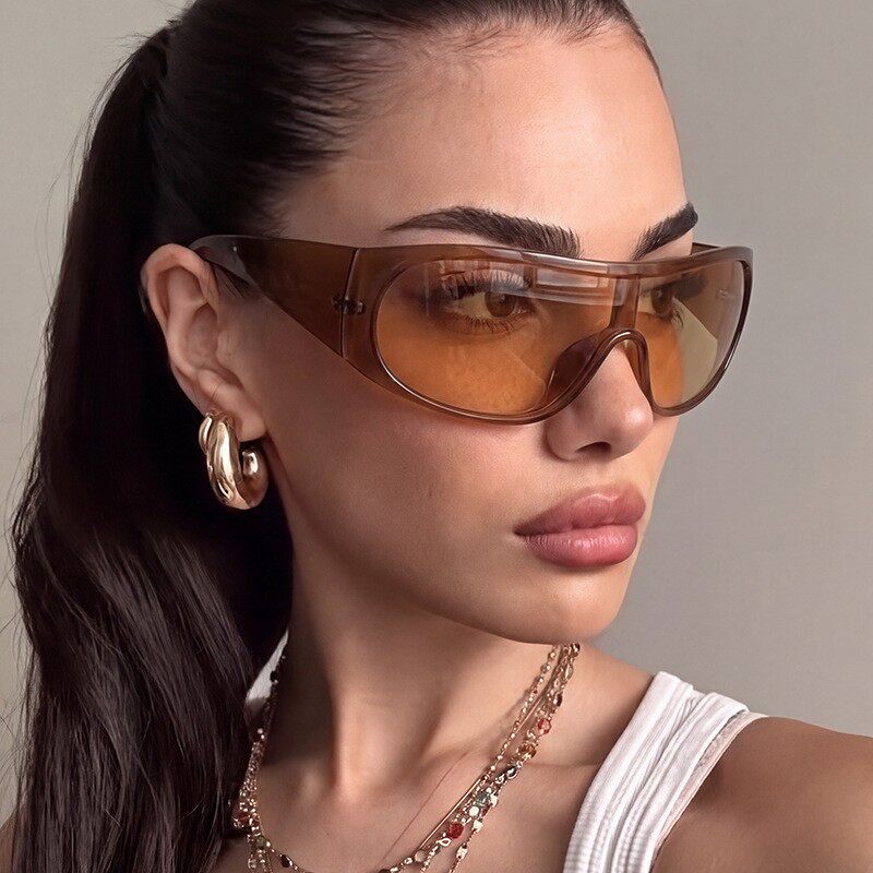 欧美跨境连体Y2K墨镜时尚高级感个性防紫外线太阳眼镜sunglasses