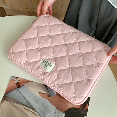 笔记本电脑包14寸蝴蝶结粉色13寸