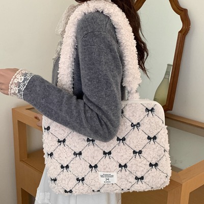 笔记本电脑包14寸新款毛绒蝴蝶