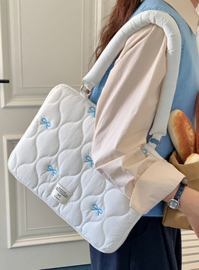 适用笔记本电脑包14寸手提单肩包女高颜值通勤苹果macbookair/pro13.3联想华为16内胆