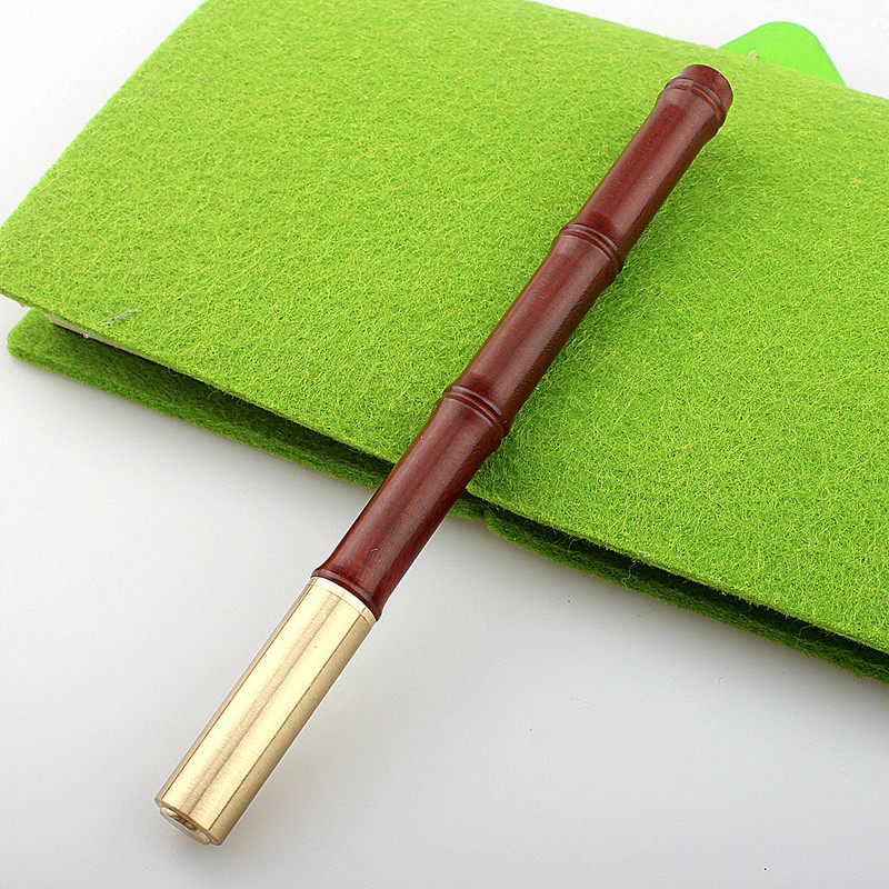 클래식 디자인 대나무 단단한 나무 펜 금속 황동 서명 펜 마호가니 선물 볼펜 문화 창조적 인 선물 펜