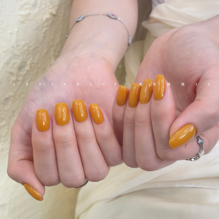 乐小姐大头娃娃111号色南瓜黄色指甲油胶显白百搭网红色美甲店用