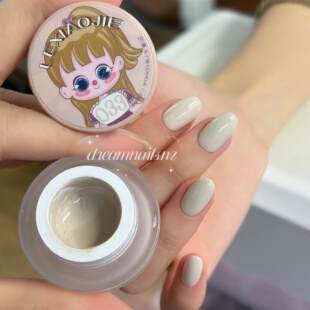 乐小姐大头娃娃33号色卡其白网红色美甲店专用百搭光疗指甲油胶