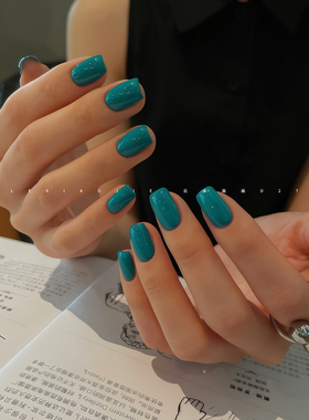 乐小姐云朵画画D27宝石孔雀蓝显白冷艳美甲专用光疗甲油胶需烤灯