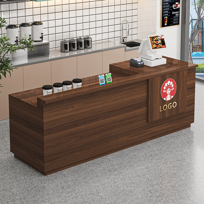 奶茶店收银台吧台商用餐饮水果蛋糕柜台便利店服装超市前台接待桌