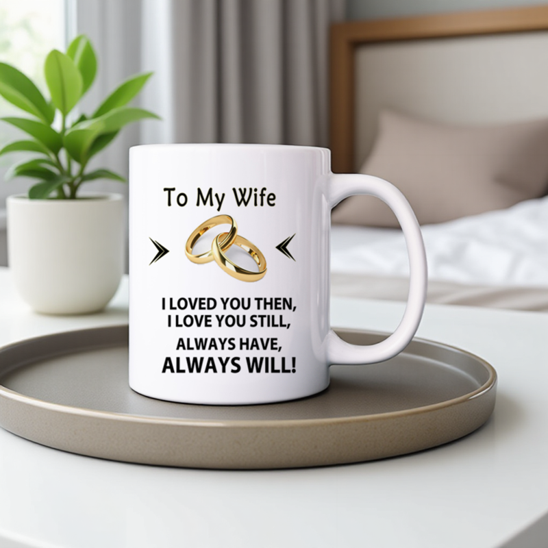 夫妻结婚纪念日主题陶瓷马克杯