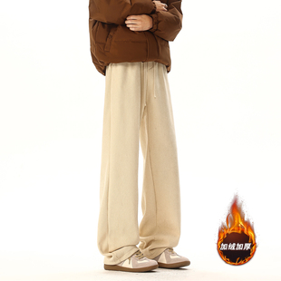 直筒休闲裤 米色灯芯绒卫裤 修身 190高个子男生加长版 115cm潮 秋冬款