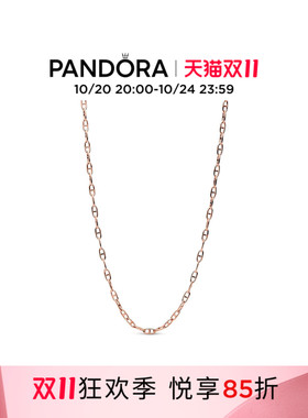 [双11抢先加购]Pandora潘多拉锚链项链颈饰锁骨链金色素链叠戴