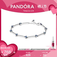 Pandora, синий золотой браслет, подарок на день рождения