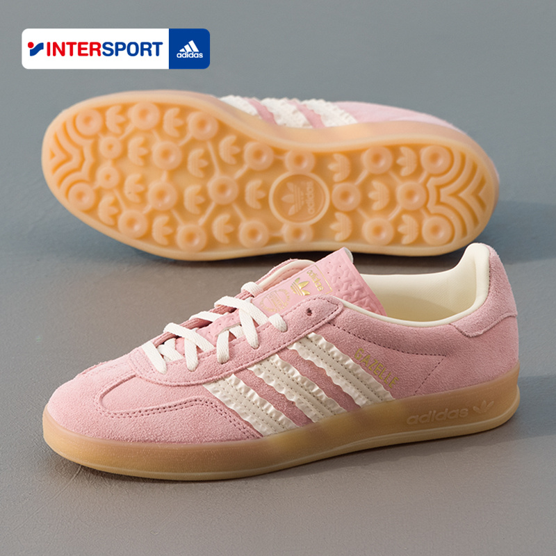 阿迪达斯三叶草女鞋2025秋新款复古时尚运动休闲板鞋德训鞋JS1413