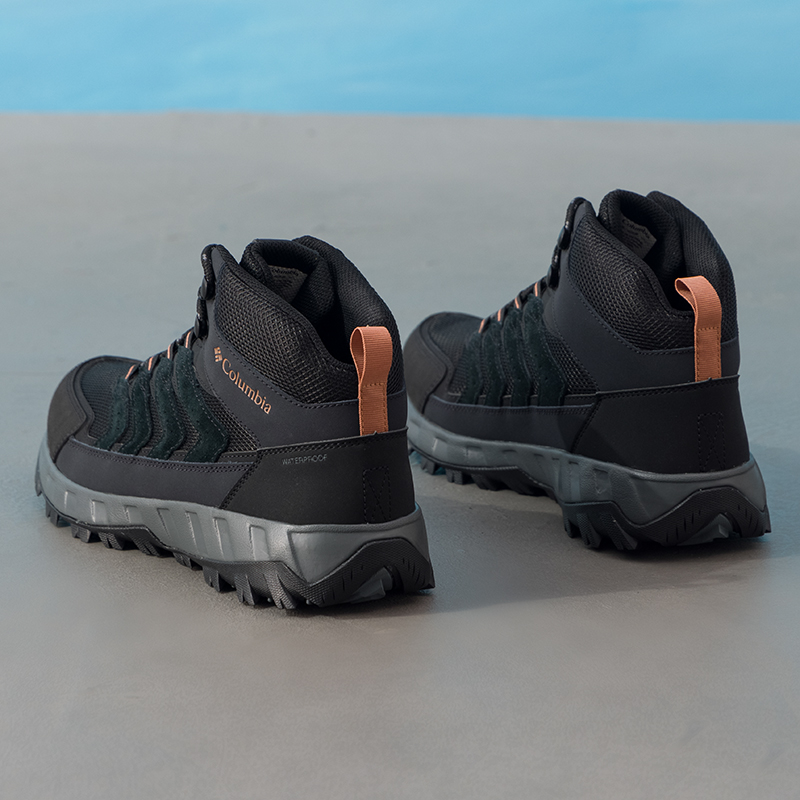 哥伦比亚休闲鞋男鞋2025冬季新款户外运动鞋中帮登山鞋防滑徒步鞋