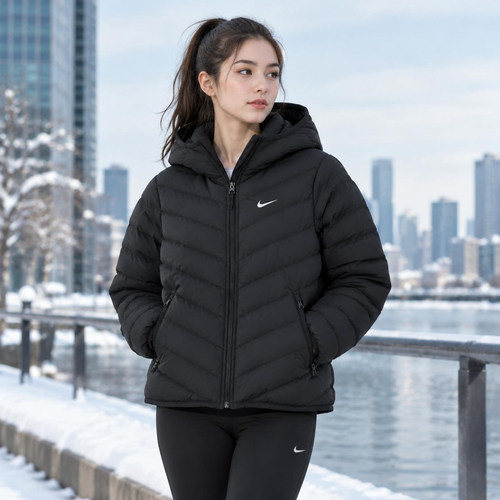 茵特丨耐克女装运动服2026秋季羽绒服休闲连帽外套户外上衣IF5884