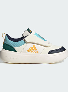 Adidas阿迪达斯斯新款童鞋男女小童魔术贴休闲运动鞋训练鞋KJ8728