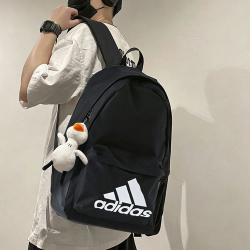 阿迪达斯大容量黑色学生双肩包