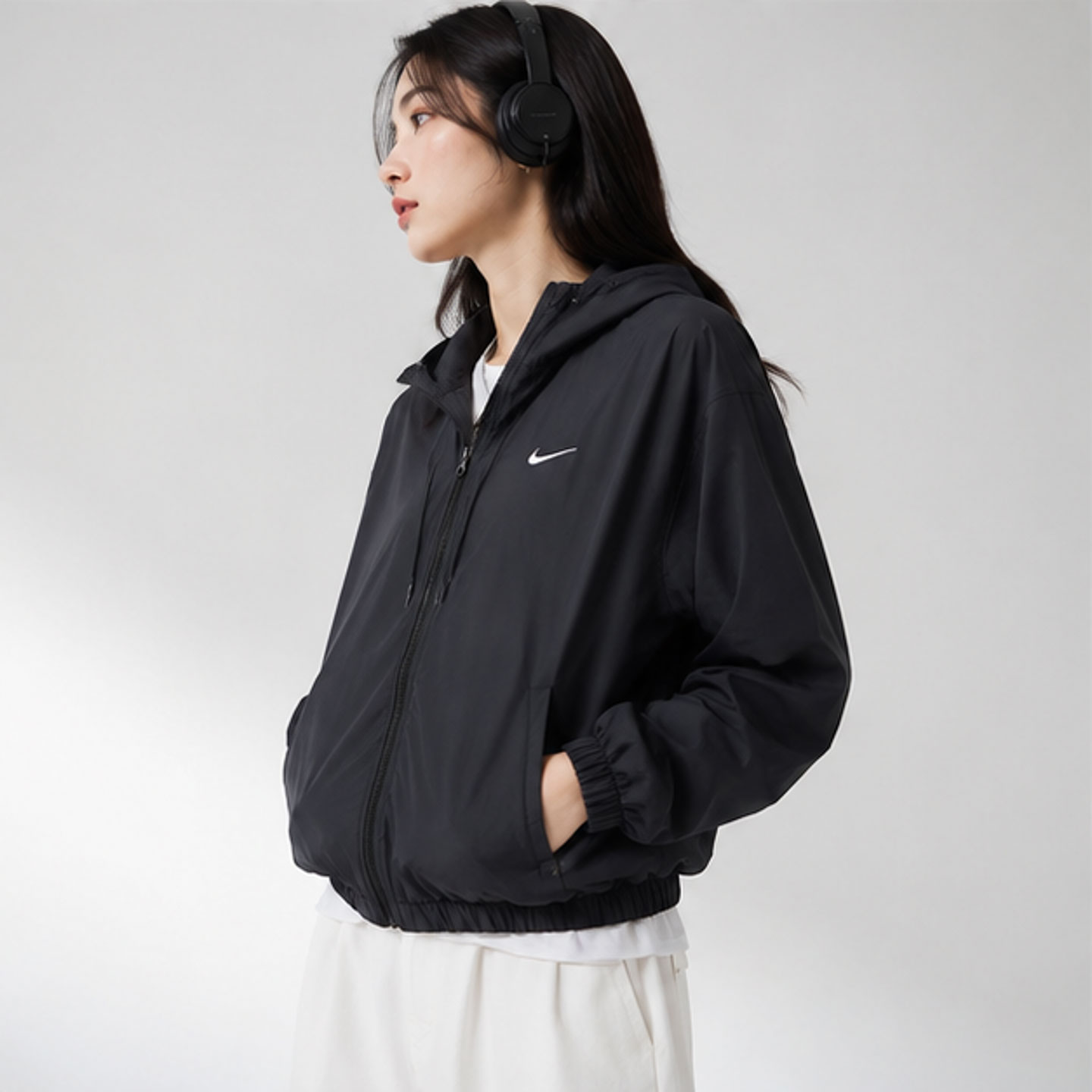 茵特丨耐克女装夹克外套防晒运动服连帽上衣官方正品UPF40+皮肤衣图片