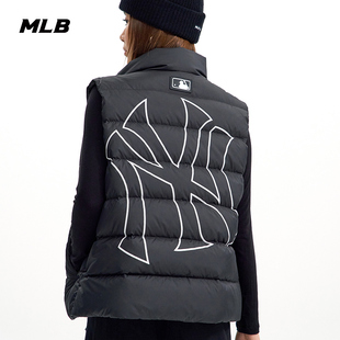 MLB官方正品 新款 男女休闲羽绒马甲轻薄防风保暖情侣运动服 22夏季