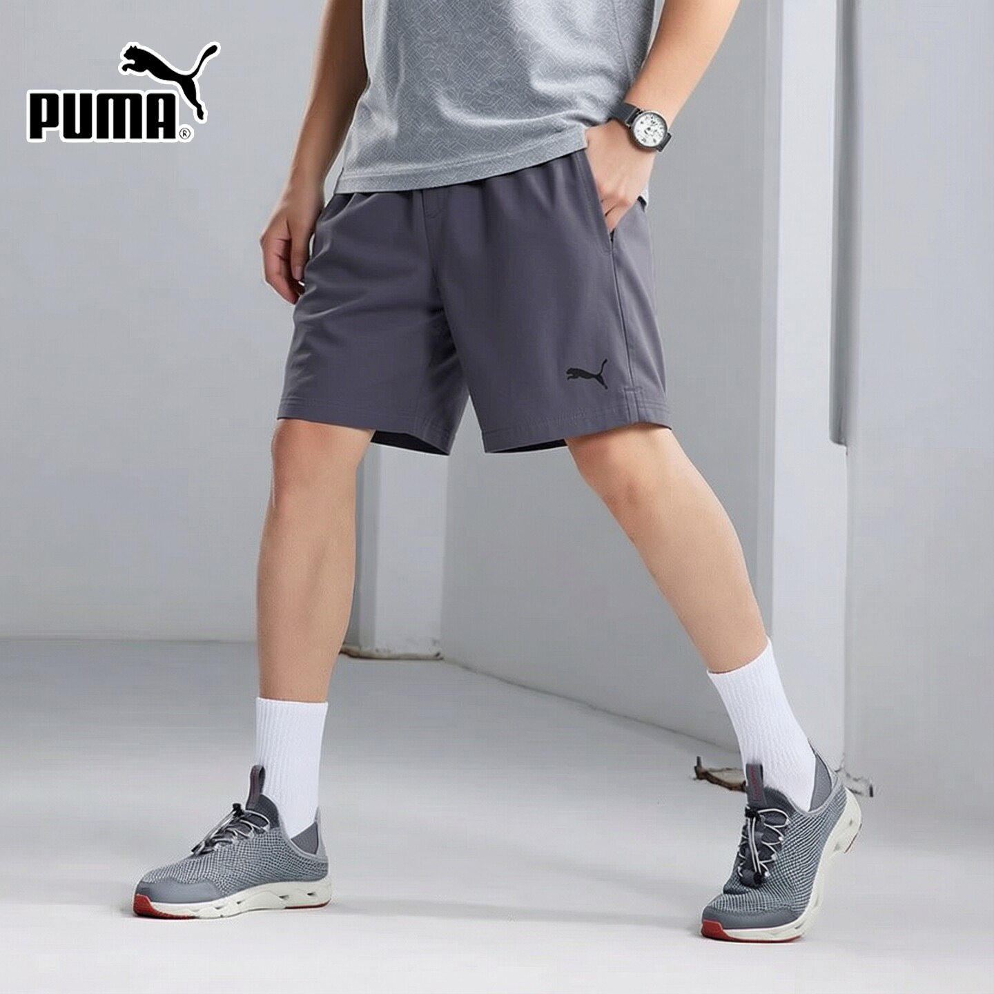 茵特丨PUMA彪马速干梭织短裤男2026夏季新款运动裤跑步透气五分裤