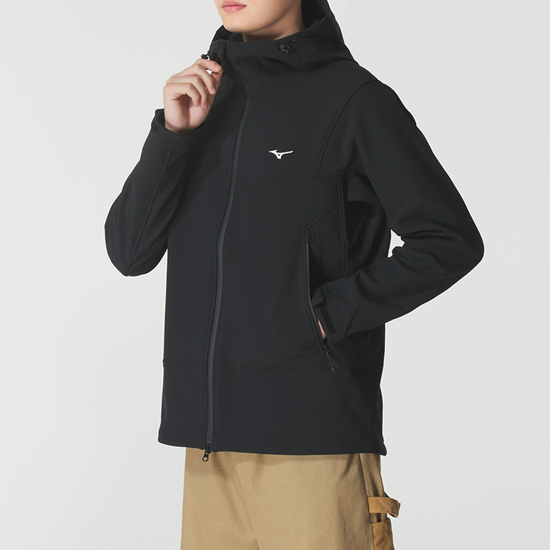 Mizuno美津浓防风外套男2025秋季新款跑步运动服梭织软壳夹克上衣