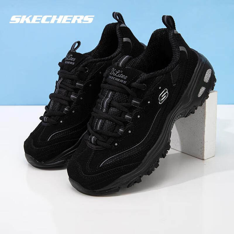 斯凯奇女鞋熊猫鞋官方旗舰店冬季新款黑色运动鞋女款老爹鞋休闲鞋,运动鞋new,运动休闲鞋,淘宝优惠券,粉丝福利购,淘宝优惠卷