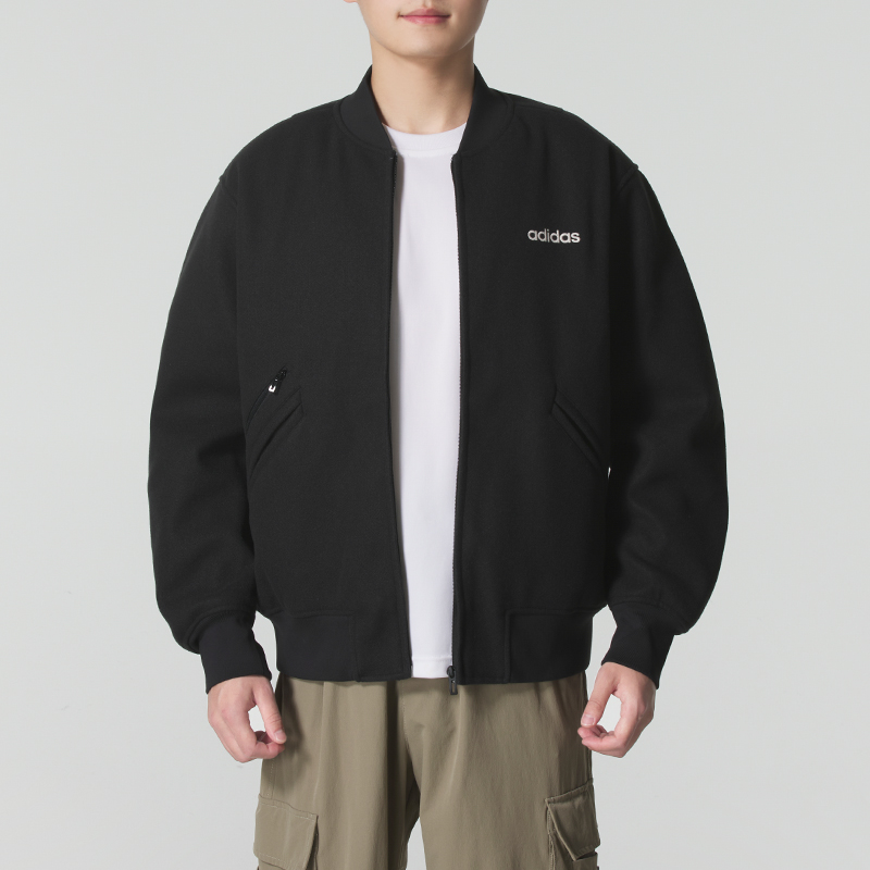 阿迪达斯棒球服男装秋冬新款棉服情侣保暖运动休闲夹克外套JL9568