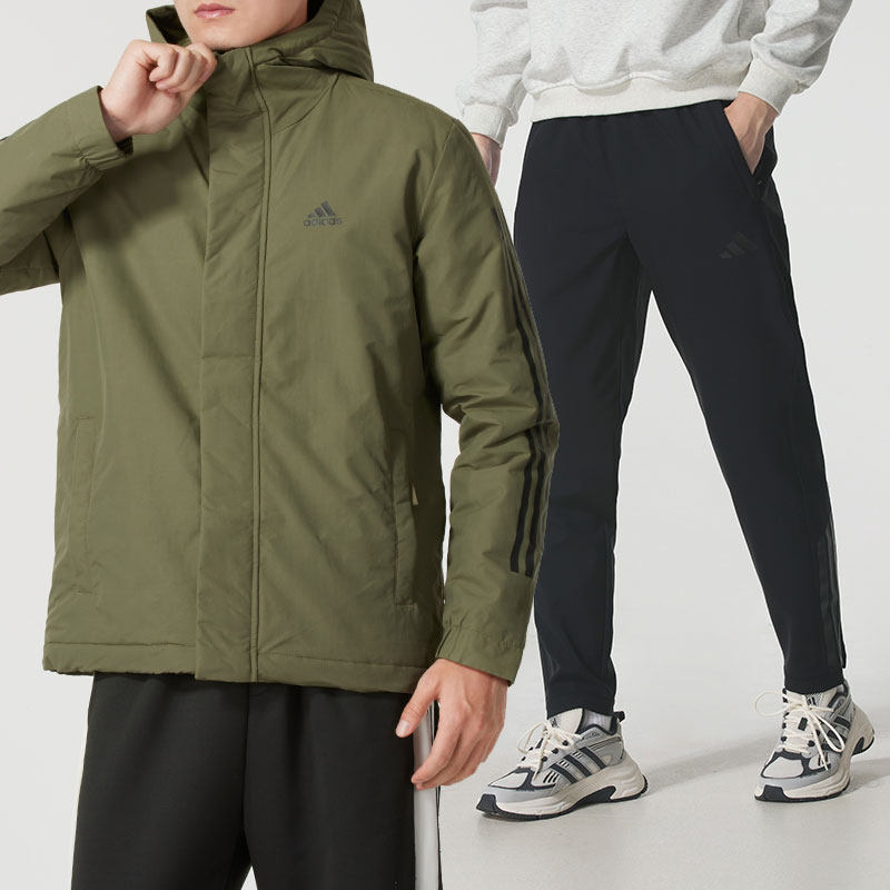 阿迪达斯男士运动套装秋冬新款户外防风保暖棉服外套长裤束脚裤,运动服/休闲服装,运动套装,淘宝优惠券,粉丝福利购,淘宝优惠卷
