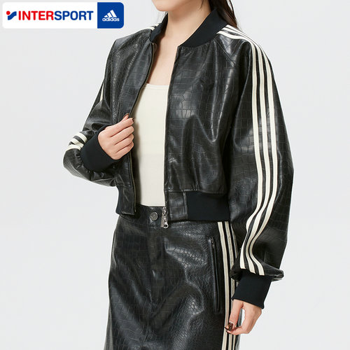 Adidas阿迪达斯皮夹克女2026夏季新款户外防风时尚外套上衣KE5035