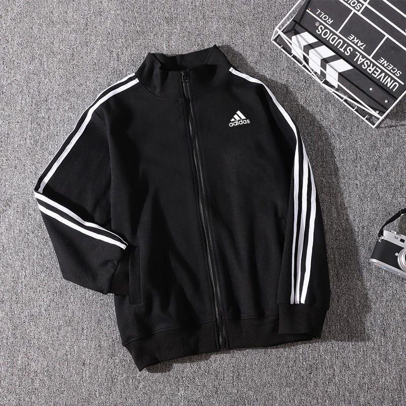 茵特丨阿迪达斯夹克男装上衣秋季针织立领运动服三条纹外套H46099