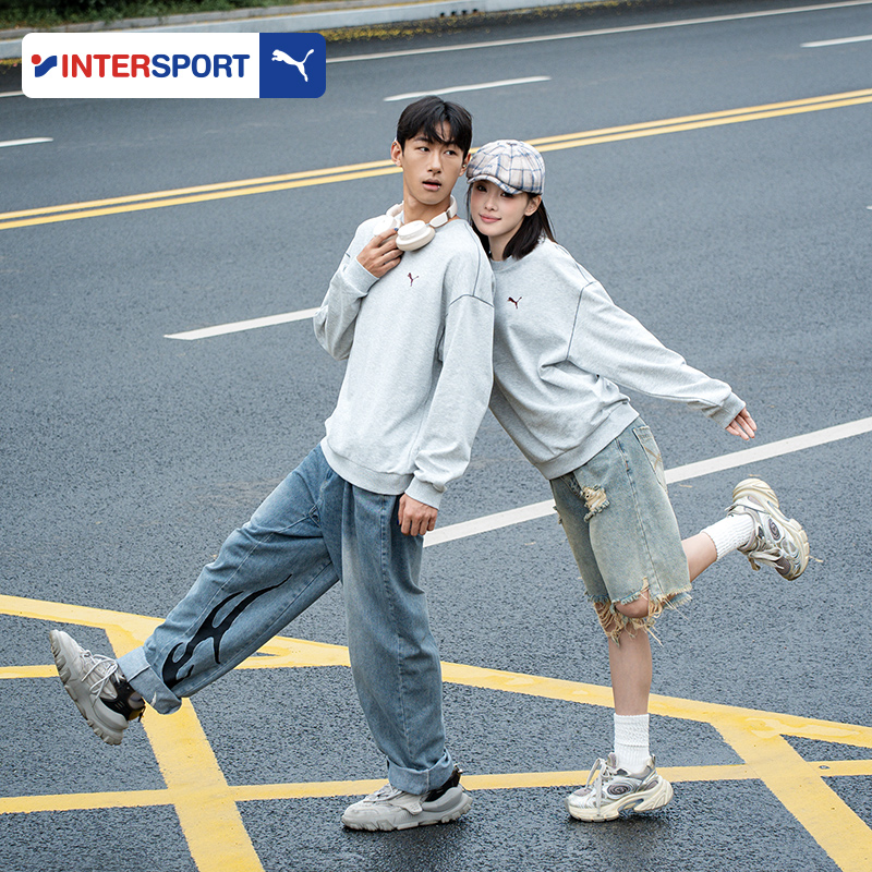 PUMA彪马男装女装冬季新款休闲运动套头衫情侣款户外宽松运动卫衣