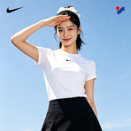 茵特|NIKE耐克女装短袖白T恤夏季新款透气半袖跑步运动服FV5509