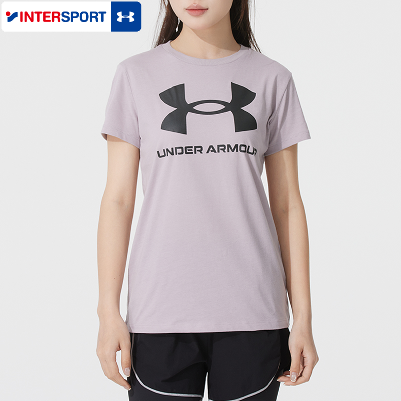 安德玛官方短袖女秋季新款健身训练跑步T恤衫运动服圆领半袖上衣