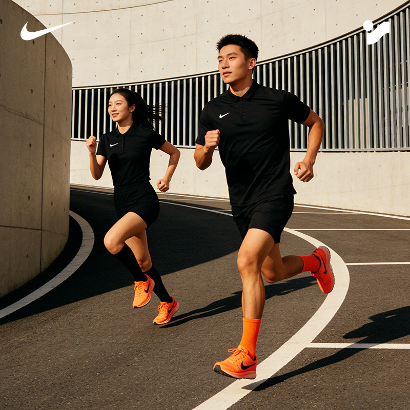 茵特|NIKE耐克情侣短袖男款夏季新款翻领POLO衫运动半袖黑色
