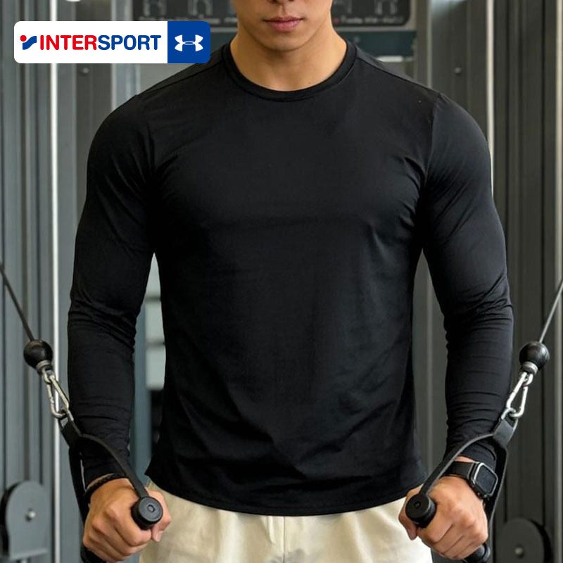 安德玛官方长袖T恤男装保暖跑步训练运动服春季速干打底衫1387390