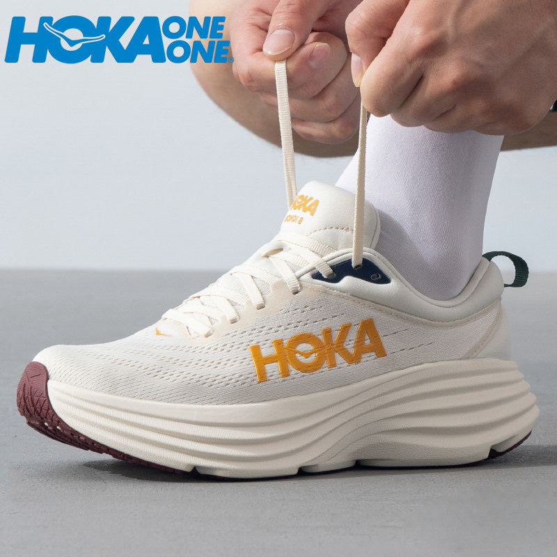 HOKA公路跑鞋男鞋邦代8新款户外徒步鞋厚底运动鞋舒适缓震跑步鞋图片