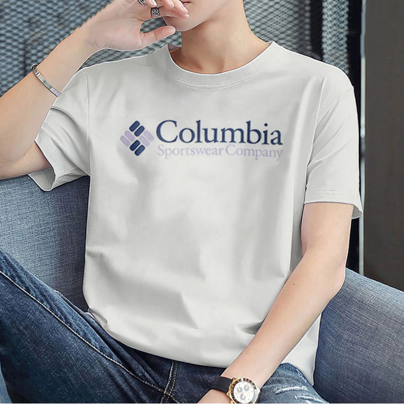 Columbia哥伦比亚官方白色短袖男士新款运动纯棉圆领T恤JE1586