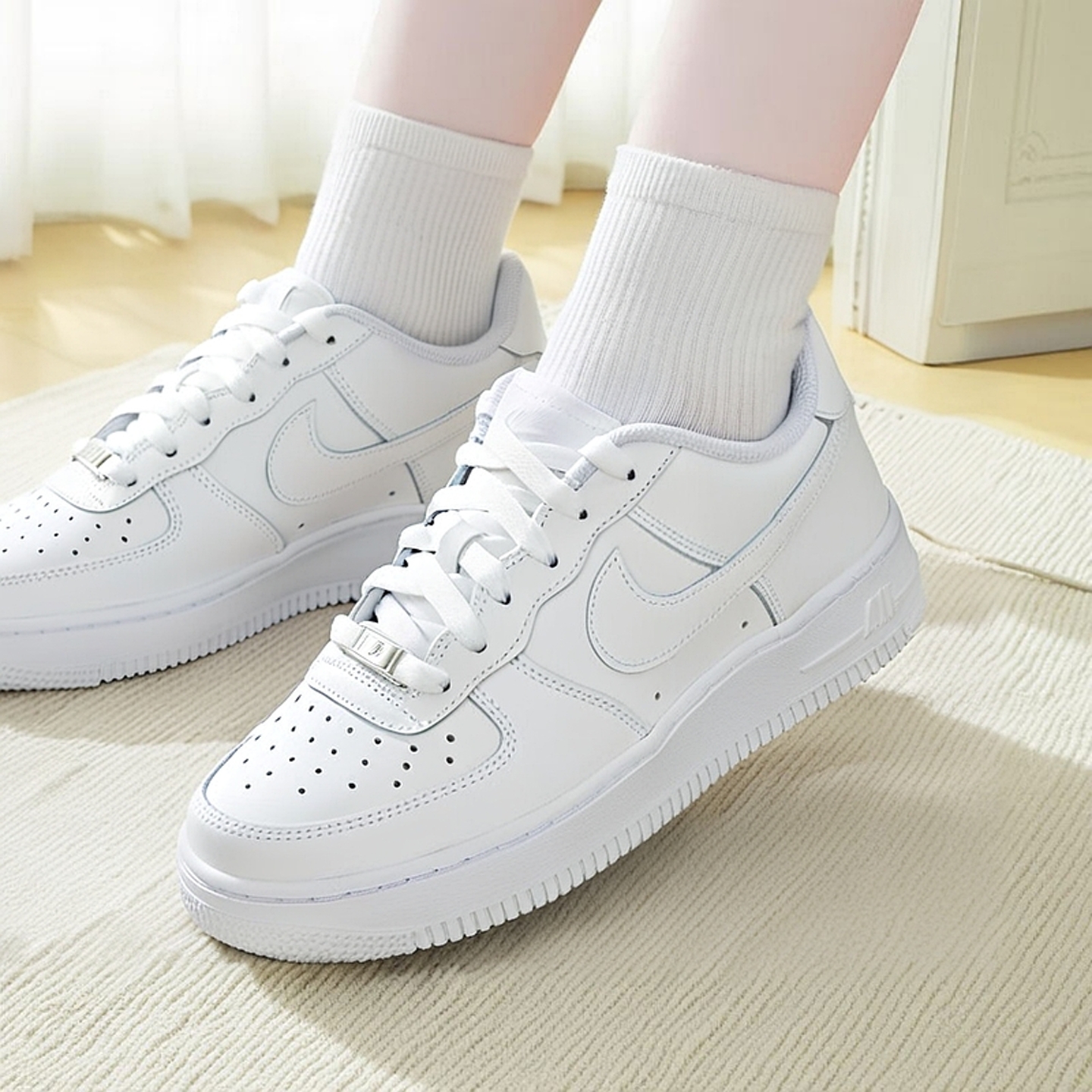 耐克女鞋2025新款运动鞋空军一号板鞋AF1复古大童休闲鞋子CT3839