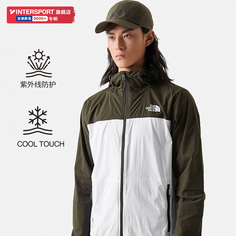 TheNorthFace北面皮肤衣男2023冬季新款防晒上衣透气夹克连帽外套