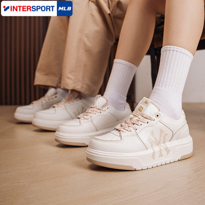 MLB情侣板鞋男鞋女鞋2026新款经典低帮厚底休闲鞋运动鞋3ASXM046N