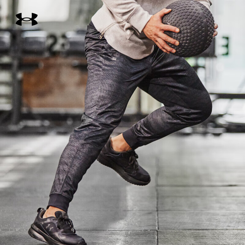 UA安德玛Sportstyle长裤男子2025秋季经编针织慢跑训练运动裤裤子