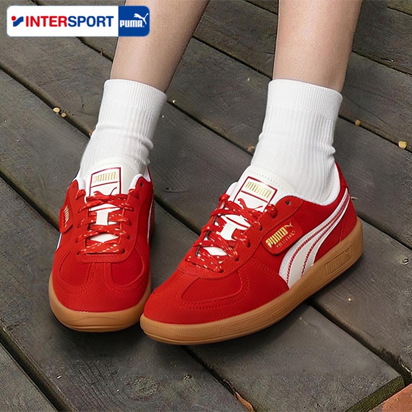 PUMA彪马德训鞋女鞋男鞋25新年款本命年红色订婚鞋耐磨运动休闲鞋