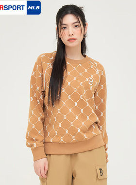 MLB官方连帽卫衣男女上衣24秋季新款宽松休闲长袖套头衫3AMTM0144