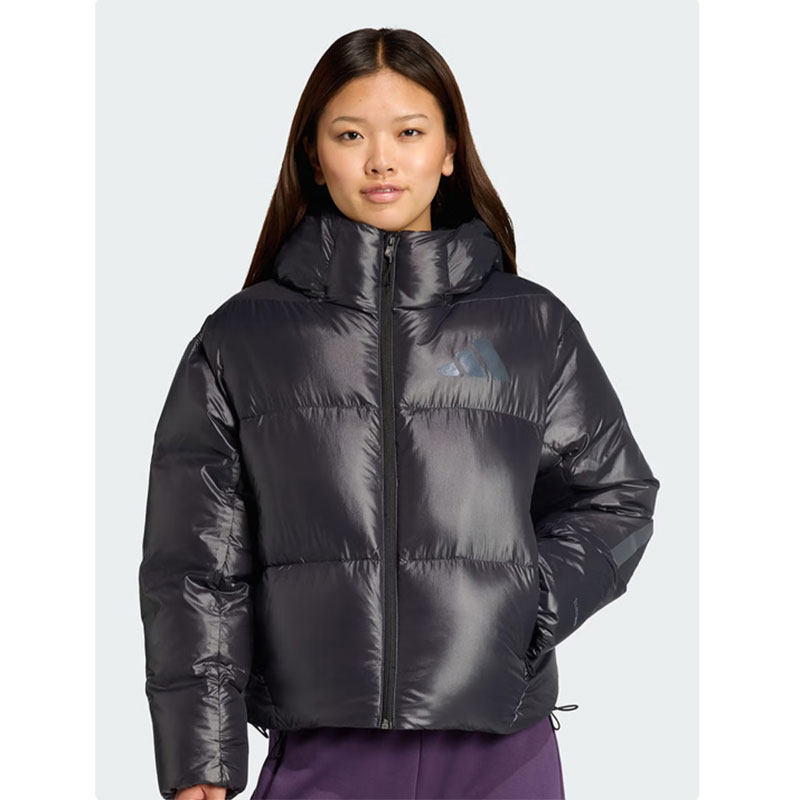 茵特丨阿迪达斯连帽羽绒服女2026冬季运动休闲加厚羽绒外套JL6907
