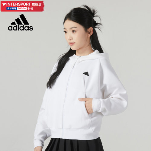 运动服外套阿迪达斯连帽