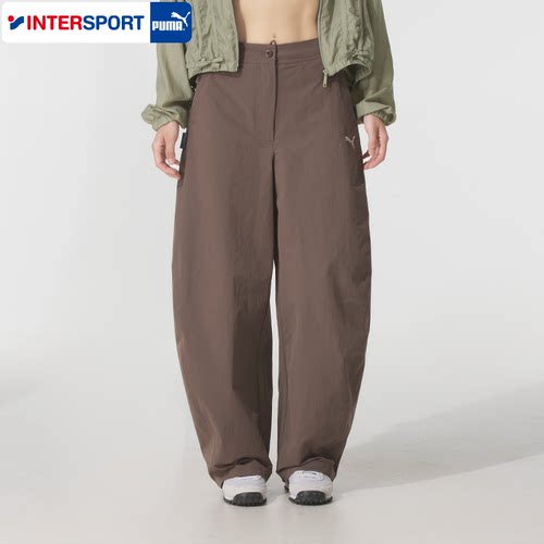 Puma彪马直筒裤女裤2025冬季新款运动裤休闲长裤宽松弯刀裤634800