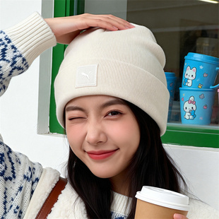 Puma彪马男女帽子冬季户外护耳运动帽保暖复古休闲冷帽针织毛线帽