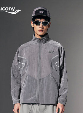 Saucony索康尼NATHAN BELL系列男款训练户外运动轻薄舒适立领外套