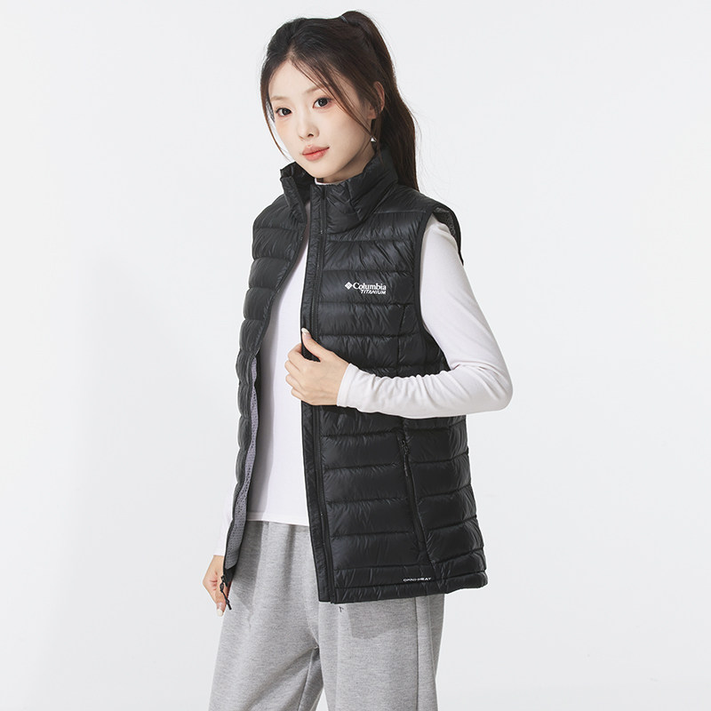 茵特|哥伦比亚女装新款户外运动服保暖潮流时尚休闲羽绒马甲背心