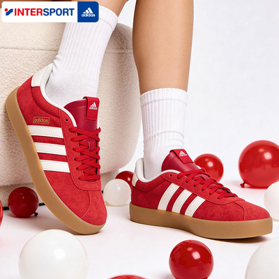 阿迪达斯新年红色德训鞋