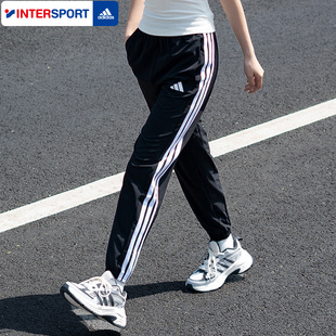运动裤 adidas阿迪达斯三条纹春季 新款 女裤 JI8313 休闲跑步健身长裤