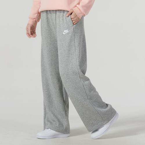Nike耐克裤子女裤正品秋季新款薄绒针织休闲直筒裤宽松长裤运动裤